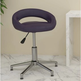 vidaXL Cadeira de escritório giratória couro artificial roxo