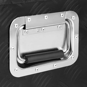 Caixa de arrumação 60x23,5x23 cm alumínio preto