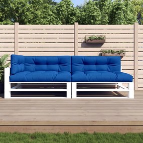 vidaXL Almofadões para móveis de paletes 5 pcs tecido azul real