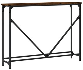 Mesa consola 102x22,5x75cm derivados de madeira carvalho fumado
