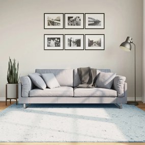 vidaXL Tapete pelo curto macio e lavável HUARTE 200x200 cm azul