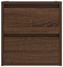 Mesa de cabeceira de parede 38x34x40 cm carvalho castanho
