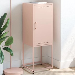 vidaXL Aparador alto 36x39x107 cm aço rosa