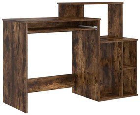 Mesa com Armazenamento Carvalho Fumado 120.5x44x88.5 cm Madeira Deriva