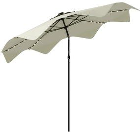 Chapéu de Sol de Jardim Ø292x248 cm Chapéu de Sol com Manivela 32 Luze