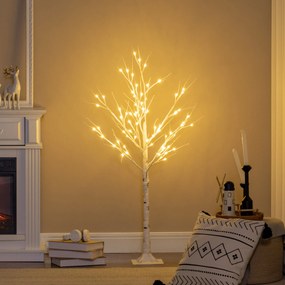 Árvore luminosa LED 120 cm decoração luminosa em branco quente  72 LEDs, uso interior, decoração de Natal para o quarto e a casa, em branco