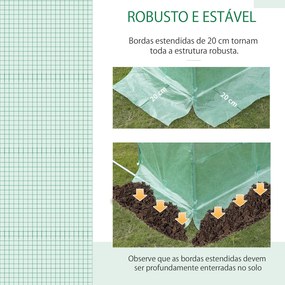Cobertura de Estufa com 6 Janelas e Porta para Jardim Anti-UV e Anti-envelhecimento PE 300x200x200 cm Verde
