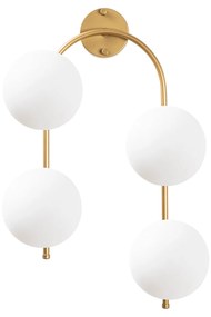 Aplique de Parede Jewel – Dourado Brilhante – 40 x 26 cm