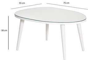 Mesa de Centro Gusto – Branco – 75 x 38 x 55 cm
