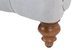 Chaise-longue em tecido cinzento MURET Beliani