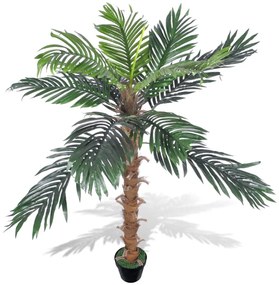 241357 vidaXL Palmeira de coco artificial, com vaso 140 cm