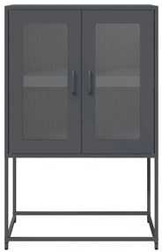 Aparador alto 68x39x107 cm aço antracite