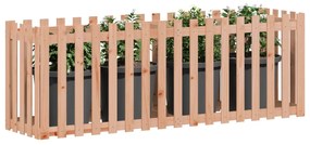Canteiro elevado c/ design de cerca 200x50x70cm madeira douglas