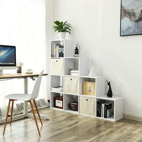 Estante livros com 10 cubos 129,5 x 29 cm x 129,5 Branca