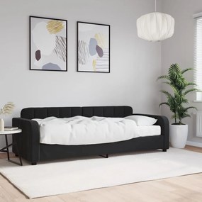 Sofá-cama com colchão 80x200 cm veludo preto