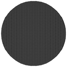 Mesa de centro 68x68x30 cm vime PE preto