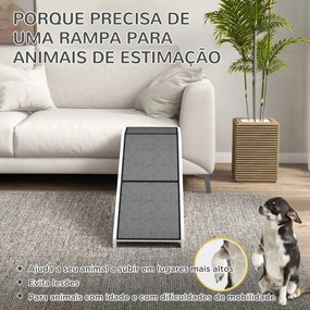 PawHut Rampa para Cães de Madeira Rampa para Animais de Estimação com