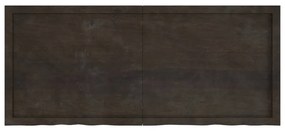 Tampo de mesa 140x60x(2-6) cm carvalho tratado castanho-escuro