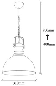 Candeeiro Saglam – Antique – Diâmetro: 31 cm, Altura: 85 cm