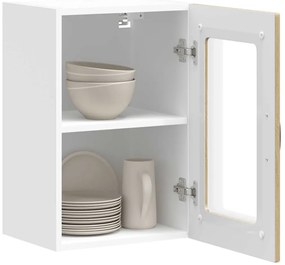 Armário de parede de cozinha porta vidro Kalmar carvalho sonoma