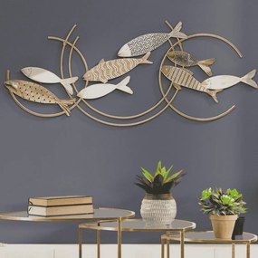 DECORAÇÃO DE PAREDE FISHY MOVE CM 142,9X5X61,6 MULTICOLORIDA