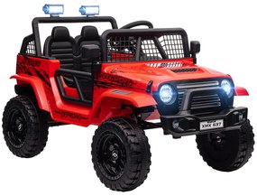 Aiyaplay Carro Elétrico para Crianças Suspensão Suave Controlado Remotamente Luz LED Buzina Motores de 12V Plástico e Metal Vermelho | Aosom Portugal