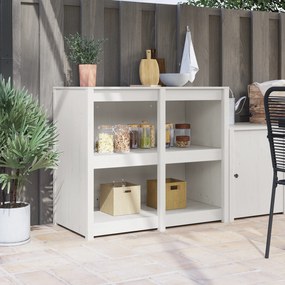vidaXL Armário de Cozinha Externo Branco 106x55x92 cm Madeira Sólida de Pinho