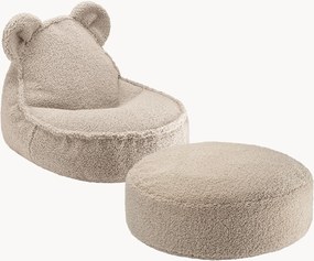 Conjunto de pufe para crianças com almofada de chão Biscuit, conjunto de 2