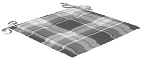 Cadeiras de jantar p/ jardim 3 pcs c/ almofadões acácia maciça