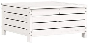 5 pcs conjunto de sofás de jardim madeira pinho maciça branco