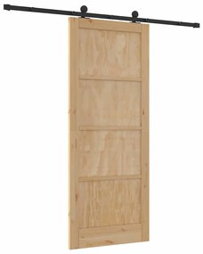 Porta Deslizante vidaXL com Conjunto de Ferragens 'ORKDAL'Madeira Sóli