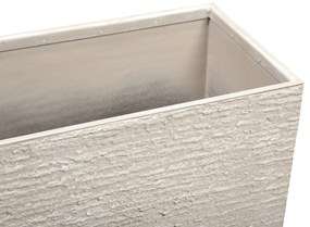 Vaso para plantas creme claro 25 x 60 x 45 cm EDESSA Beliani