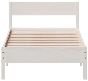 Estrutura cama c/ cabeceira 75x190 cm pinho maciço