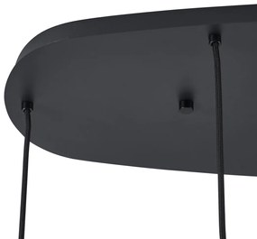 Candeeiro suspenso moderno preto com 6 luzes - Biles