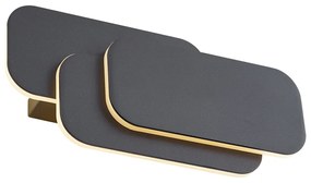 Candeeiro de Parede Moderno Preto Incl. LED Regulável em 3 Níveis - Dias Moderno