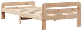 Cama sem colchão 75x190 cm madeira de pinho maciça