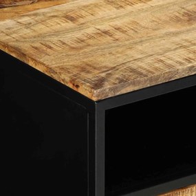 Mesa de Café 90x50x40 cm Madeira Sólida Rústica de Mangueira