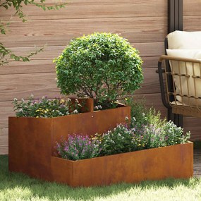 vidaXL Plantadeira 80x80x50 cm Aço Resistente ao Tempo