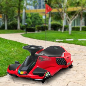 Kart Elétrico para Crianças 6 aos 10 anos, 90 x 53 x 99 cm, Modo Drift, Vermelho
