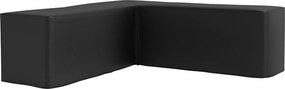 Capa de proteção impermeável para conjunto de jardim de canto, lona Oxford 420D, resistente à água e aos raios UV, 250 x 250 x 79 cm, preta