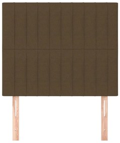 Cabeceira de cama 2 pcs tecido 90x5x78/88 cm castanho