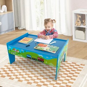 Conjunto de comboio infantil de madeira maciça com 80 peças, trilhos de comboio para meninos e meninas com mais de 3 anos 82,5 x 60 x 40 cm Multicolor