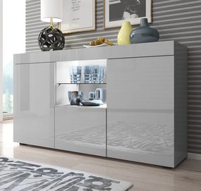 Aparador Lavise de 135cm - Cinzento - Design Moderno