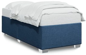 Estrutura de cama 90x190 cm tecido azul