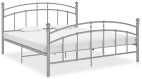 Estrutura de cama 200x200 cm metal cinzento