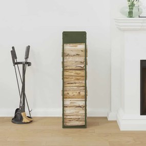 Suporte para lenha aço laminado a frio verde azeitona