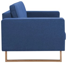 Sofá Valença de 2 Lugares - Em Tecido - Cor Azul - 200x82x75 cm - Estr