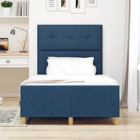 Cama vidaXL Azul 120x190 cm em Tecido