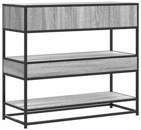 Mesa consola 90x35x80 cm derivados de madeira cinzento sonoma