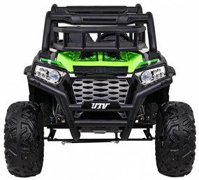 Buggy elétrico para Crianças 24V 2 Lugares UTV Buggy Rodas de EVA, Assento de couro Verde